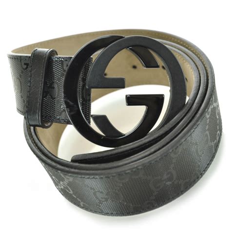 gucci belt men matte black|black Gucci imprime belt.